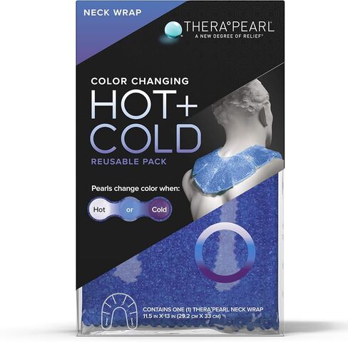 ثيرابيرل لفافة للرقبة، ضغط ساخن وبارد قابل لاعادة الاستخدام، عبوة ثلج للتورم والكدمات والاصابات الرياضية والجراحة وتخفيف الالم in Kuwait