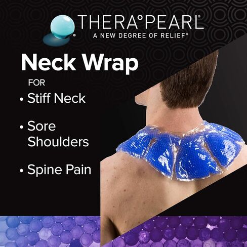 ثيرابيرل لفافة للرقبة، ضغط ساخن وبارد قابل لاعادة الاستخدام، عبوة ثلج للتورم والكدمات والاصابات الرياضية والجراحة وتخفيف الالم in Kuwait