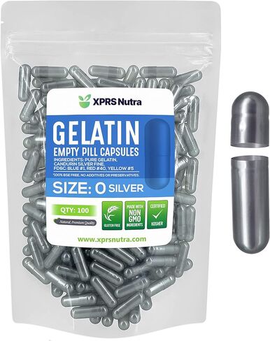 XPRS Nutra Size 0 Empty Capsules - 100 Count Empty Gelatin Capsules - Empty Pill Capsules for DIY Capsule Filling - Pure Bovine Pill Capsules Empty Gel Caps (Azalea Pink) in Saudi Arabia