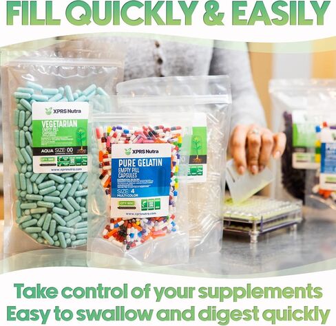 XPRS Nutra Size 0 Empty Capsules - 100 Count Empty Gelatin Capsules - Empty Pill Capsules for DIY Capsule Filling - Pure Bovine Pill Capsules Empty Gel Caps (Azalea Pink) in Saudi Arabia
