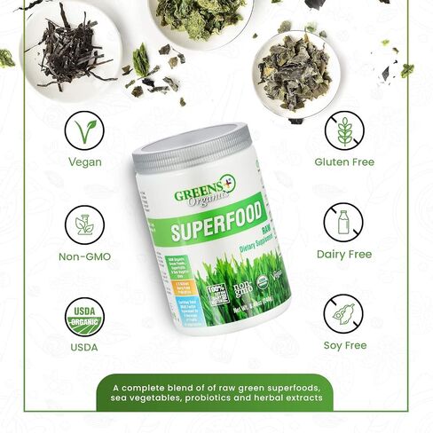 Greens+ Organic Wild Berry Superfood Powder Packet, Superfoods for Morning Kick, Energy & Vitality Boost, Nutrition & Vibrant Health, Dietary Supplement, Vegan Soy/Dairy/Gluten Free (15 Sticks) in Saudi Arabia