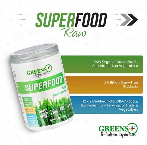Greens+ Organic Wild Berry Superfood Powder Packet, Superfoods for Morning Kick, Energy & Vitality Boost, Nutrition & Vibrant Health, Dietary Supplement, Vegan Soy/Dairy/Gluten Free (15 Sticks) in Saudi Arabia