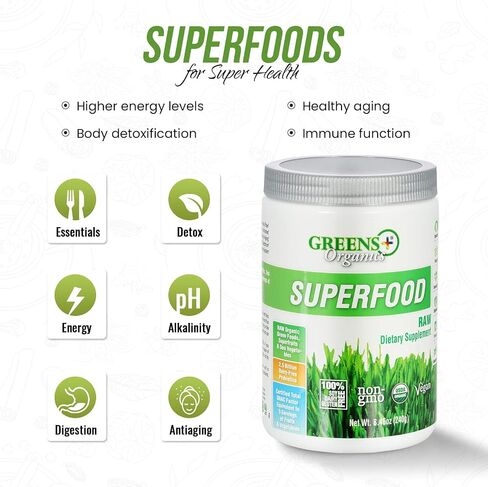 Greens+ Organic Wild Berry Superfood Powder Packet, Superfoods for Morning Kick, Energy & Vitality Boost, Nutrition & Vibrant Health, Dietary Supplement, Vegan Soy/Dairy/Gluten Free (15 Sticks) in Saudi Arabia