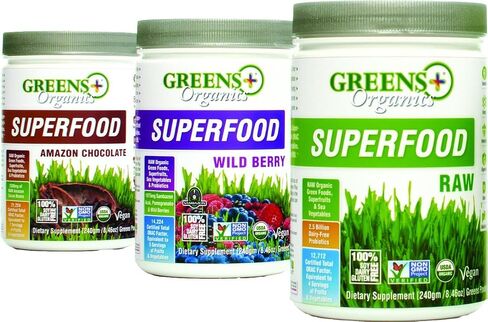 Greens+ Organic Wild Berry Superfood Powder Packet, Superfoods for Morning Kick, Energy & Vitality Boost, Nutrition & Vibrant Health, Dietary Supplement, Vegan Soy/Dairy/Gluten Free (15 Sticks) in Saudi Arabia