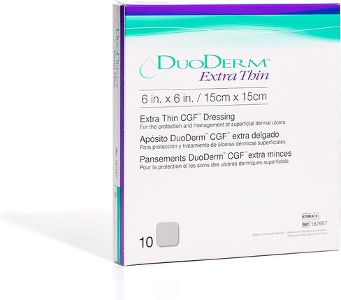 ضمادة Convatec DuoDERM رفيعة جدًا، مربعة، 6 × 6 بوصة، 10 في كل صندوق in Saudi Arabia