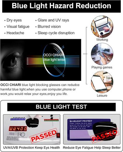 OCCI CHIARI قراءة الشمس للسيدات كبيرة الحجم تحجب الضوء الأزرق قارئات الشمس في الهواء الطلق UV400 1.0 1.5 2.0 2.5 3.0 3.5 in Kuwait