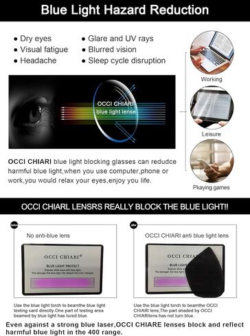 OCCI CHIARI قراءة الشمس للسيدات كبيرة الحجم تحجب الضوء الأزرق قارئات الشمس في الهواء الطلق UV400 1.0 1.5 2.0 2.5 3.0 3.5 in Kuwait