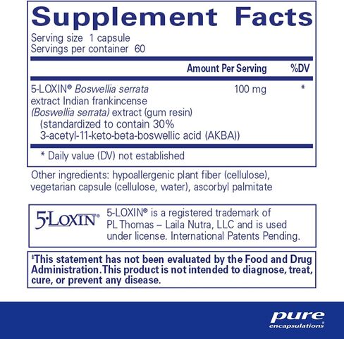 Pure Encapsulations Boswellia AKBA | Supplement to Support Joints, Immune System, Gastrointestinal Tract, and Cell Health* | 120 Capsules in Saudi Arabia