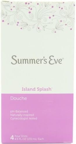 Summer's Eve Feminine Douche, Island Splash, 4 Ct. 4.5 oz. (Pack of 3) in Saudi Arabia