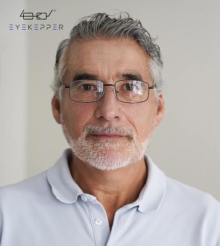 Eyekepper 3-pack Readers مستطيلة الربيع معبد كبير نظارات القراءة المعدنية للرجال الأسود +1.5 in Saudi Arabia
