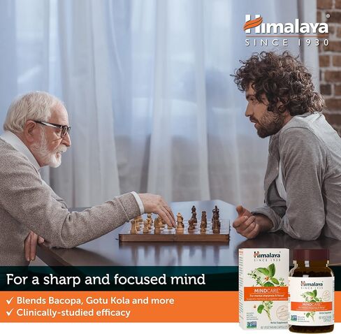 Himalaya MindCare, Nootropic Brain Supplement Booster for Mental Sharpness, Focus, Memory & Cognitive Wellness, 1170 mg, 60 Capsules in Kuwait