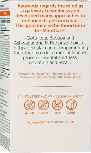 Himalaya MindCare, Nootropic Brain Supplement Booster for Mental Sharpness, Focus, Memory & Cognitive Wellness, 1170 mg, 60 Capsules in Kuwait