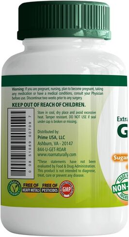 Roar to Life .... Naturally Gymnema Sylvestre 1200 mg (Highest Potency) Extract Veg Capsules with 75% Gymnemic Acids as Sugar Destroyer & for Blood Sugar Support & Healthy Glucose Metabolism in Saudi Arabia