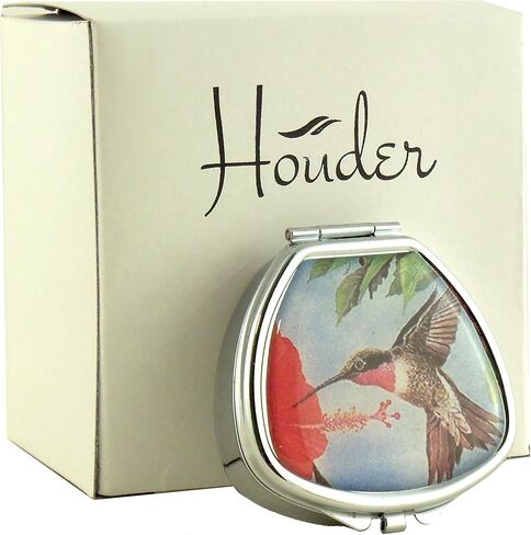 صندوق حبوب منع الحمل من Houder - علبة حبوب مزخرفة مع صندوق هدايا - احمل أدويتك بأناقة (ريش الطاووس) in Kuwait
