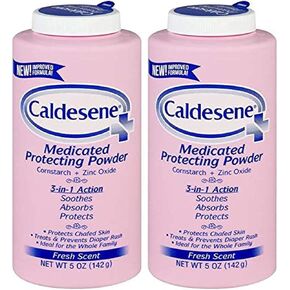 Caldesene Medicated Protecting Body Powder with Zinc Oxide and Cornstarch, Talc Free, 5 Oz (Pack of 2) in Saudi Arabia