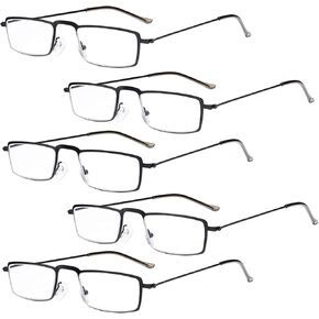 Eyekepper 5 عبوات من نظارات القراءة بإطار معدني رفيع ومختوم بنصف عين، معدنية in Kuwait