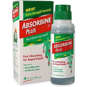 Absorbine Jr Plus Pain Relieving Liquid - New Extra Strength Formula - 4 Fl Oz (Pack of 3)