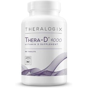 Theralogix Thera-D 2000 مكمل فيتامين د - 2000 وحدة دولية (50 ميكروجرام) أقراص فيتامين د3 - ​​كمية تكفي 180 يومًا - مكمل دعم المناعة للنساء والرجال - يساعد على صحة العظام والقلب - معتمد من NSF - 180 قرصًا
