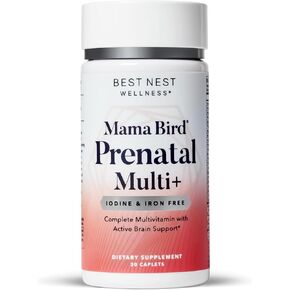 ماما بيرد، خالي من الحديد المتعدد قبل الولادة، في أكياس هدايا، بدون حديد أو يود، ميثيل فولات (حمض الفوليك)، مزيج عشبي عضوي طبيعي، نباتي، يتضمن دليل أسرار الحمل الصحي، مرة واحدة يوميًا، 30 قيراطًا in Kuwait