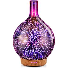 Porseme 3D Essential Oil Diffuser Cool Mist Humidifier Ultrasonic Aromatherapy Diffuser,100ml Last 4h,Auto Shut-Off,Air Refresh,Decoration for Home,Office,Yoga,Baby,Sleep in Saudi Arabia