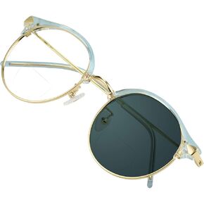 VisionGlobal Bifocal Reading Glasses Blue Light Blocking for Men and Women - Stylish Retro Oval Computer Readers in Saudi Arabia