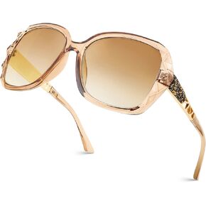 FEISEDY Women Square Reading Sunglasses Sparkling Composite Shiny Frame Sun Reader Glasses B2923 in Kuwait