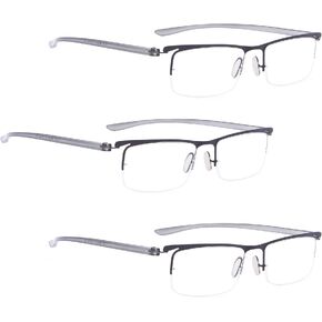 LUR READING GLASSES 3 pack Half-rim Readers