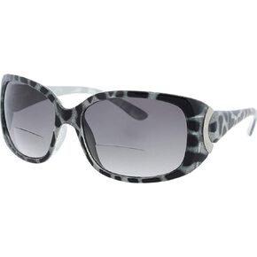 The Vogue Bifocal Sunglasses Reading Glasses, Outdoor Sun Reading Bi Focal Readers with Designer Style for Women + 1.50 Silver