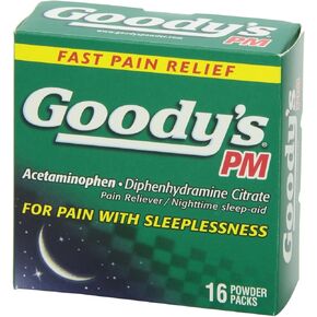 مسحوق تخفيف الآلام PM من Goody's، وقت النوم أثناء الليل، 16 قطعة (عبوة من 4 قطع) in Kuwait