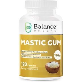 Mastic Gum 1000 mg Supplement - Supports Gastrointestinal Health, Digestive System and Cardiovascular Health - 120 Count in Kuwait