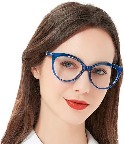 MARE AZZURO Oversized Reading Glasses Women Trendy Round Readers 1.0 1.25 1.5 1.75 2.0 2.25 2.5 2.75 3.0 3.5 in Kuwait