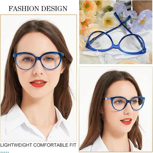 MARE AZZURO Oversized Reading Glasses Women Trendy Round Readers 1.0 1.25 1.5 1.75 2.0 2.25 2.5 2.75 3.0 3.5 in Kuwait