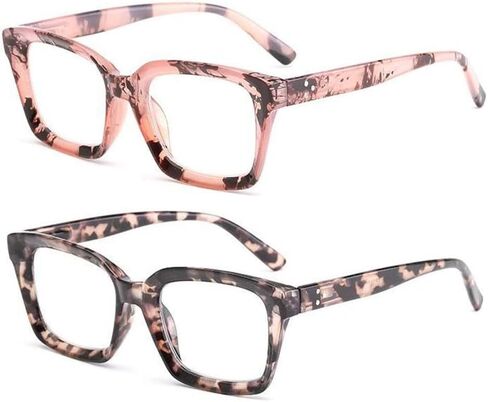 CVVTSPE Retro Spring hinge Womens Readers,Blue Light Blocking Computer Square Reading Glasses for Women Men in Saudi Arabia