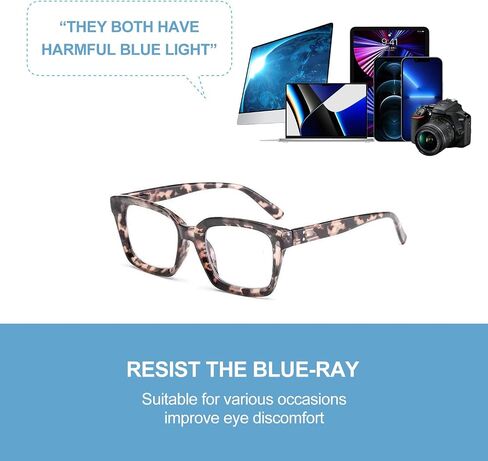 CVVTSPE Retro Spring hinge Womens Readers,Blue Light Blocking Computer Square Reading Glasses for Women Men in Saudi Arabia