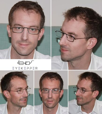 Eyekepper 5 عبوات من نظارات القراءة بإطار معدني رفيع ومختوم بنصف عين، معدنية in Kuwait