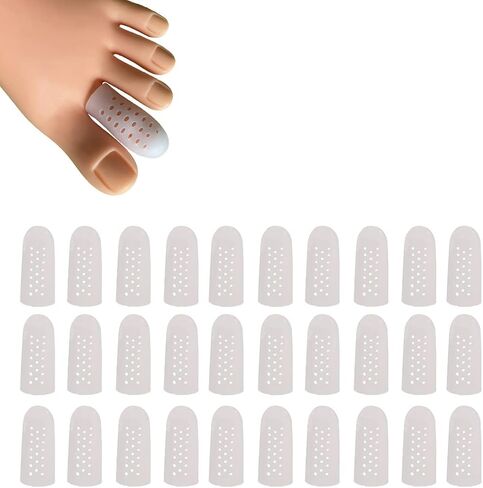 30 Pieces Gel Toe Caps, Silicone Toe Protector, Toe Covers, Protect Toe from Rubbing, Ingrown Toenails, Corns, Blisters, Hammer Toes and Other Painful Toe Problems in Saudi Arabia