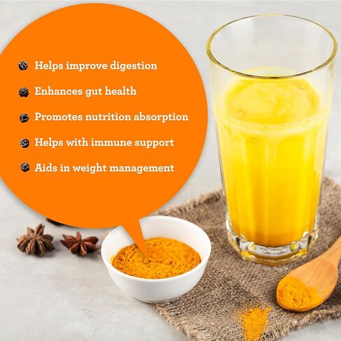 مزيج مشروب GuruNanda Golden Immunity الفوري مع الكركم والفلفل الأسود - غني بمضادات الأكسدة لدعم الجهاز المناعي وصحة الجهاز الهضمي - أكياس بنكهة الزعفران واللوز أثناء التنقل (30 قطعة) in Kuwait