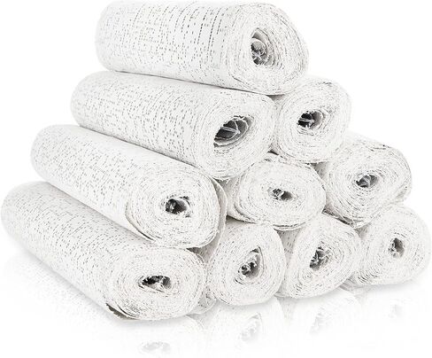 10 عبوات من ضمادات الشاش الجصية لحرف الهوايات، كل لفة من لفات القماش الجص مقاس 8 × 110 بوصة، ضمادة شاش من القماش الجص للأقنعة والمناظر الطبيعية وصب البطن (8 بوصات × 9 أقدام / 3 ياردة) in Saudi Arabia