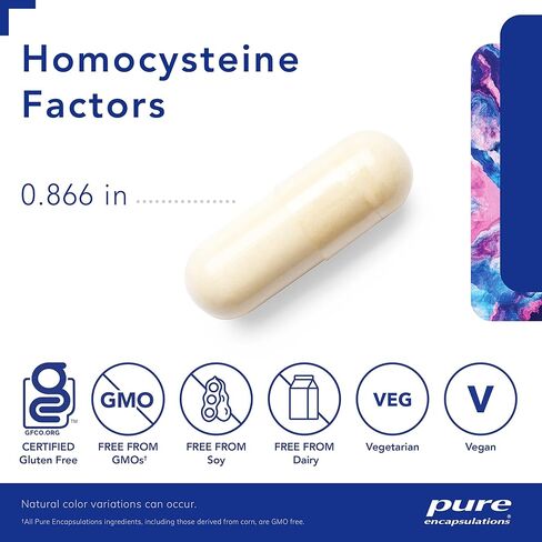 Pure Encapsulations Homocysteine Factors | Supplement to Support Normal Homocysteine Levels and Cardiovascular Health* | 180 Capsules in Saudi Arabia