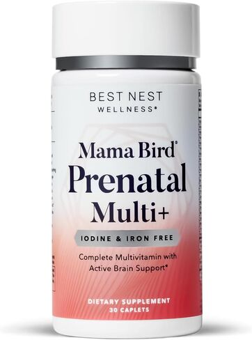 ماما بيرد، خالي من الحديد المتعدد قبل الولادة، في أكياس هدايا، بدون حديد أو يود، ميثيل فولات (حمض الفوليك)، مزيج عشبي عضوي طبيعي، نباتي، يتضمن دليل أسرار الحمل الصحي، مرة واحدة يوميًا، 30 قيراطًا in Kuwait