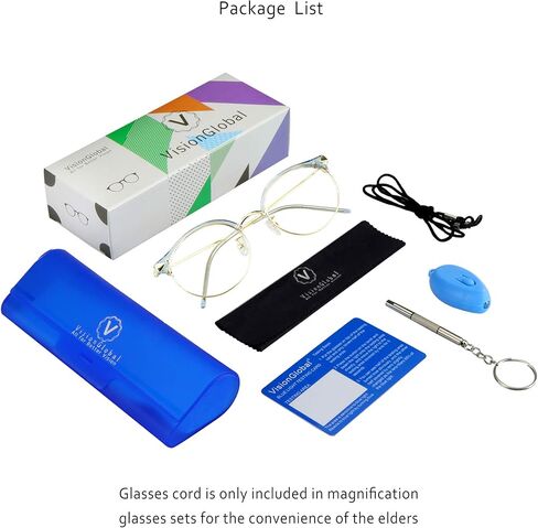 VisionGlobal Bifocal Reading Glasses Blue Light Blocking for Men and Women - Stylish Retro Oval Computer Readers in Kuwait