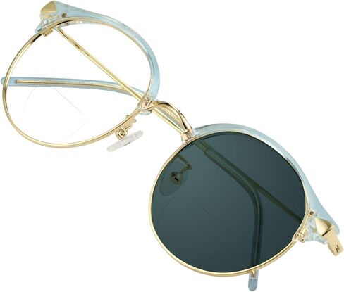 VisionGlobal Bifocal Reading Glasses Blue Light Blocking for Men and Women - Stylish Retro Oval Computer Readers in Kuwait