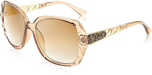 FEISEDY Women Square Reading Sunglasses Sparkling Composite Shiny Frame Sun Reader Glasses B2923 in Kuwait