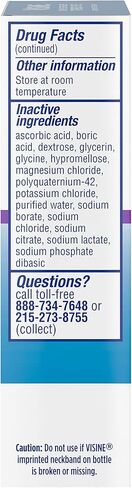 قطرات مرطبة للعين من فيسين لتخفيف جفاف العين، قطرات معقمة مرطبة ومهدئة للعيون المتهيجة والجافة والمتعبة بسبب تهيج وقت الشاشة، بولي إيثيلين جلايكول، 0.5 أونصة سائلة. أوز (عبوة من 3 قطع) in Kuwait