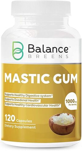 Mastic Gum 1000 mg Supplement - Supports Gastrointestinal Health, Digestive System and Cardiovascular Health - 120 Count in Kuwait