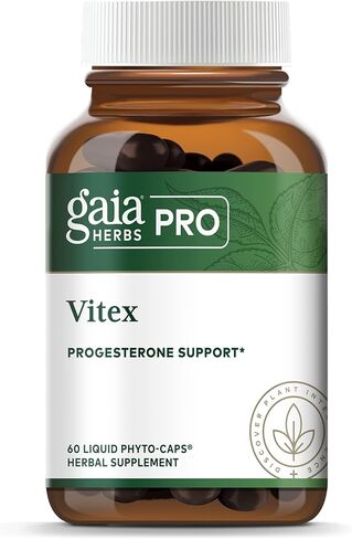 Gaia PRO Vitex Chaste Tree Berry - Herbal Supplements for Menstrual & Menopause Support - Supports Hormone Balance for Women - with Organic Chaste Tree - 60 Vegan Liquid Phyto-Capsules (30 Servings) in Saudi Arabia