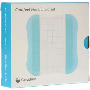 Comfeel Plus Transparent Dressing 4"x4" (Box of 10), Coloplast 33533 in Saudi Arabia