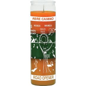 Road Opener Orange/Green/Gold Candle - Silkscreen 3 Color 7 Day in Saudi Arabia