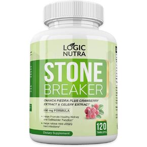 Logic Nutra Chanca Piedra Kidney Stone Breaker 120 Tablets 800 mg - Maximum Strength for Gallbladder & Urinary Cleanse with Phyllantus Niruri, Celery Seed Extract & Cranberry Extract