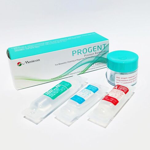 Menicon Progent 1 Treatment Biweekly Gas Permeable Contact Lens Cleaner and DMV Scleral Cup Large Contact Lens Handler - Remover, Inserter Bundle of 2 Items in Kuwait